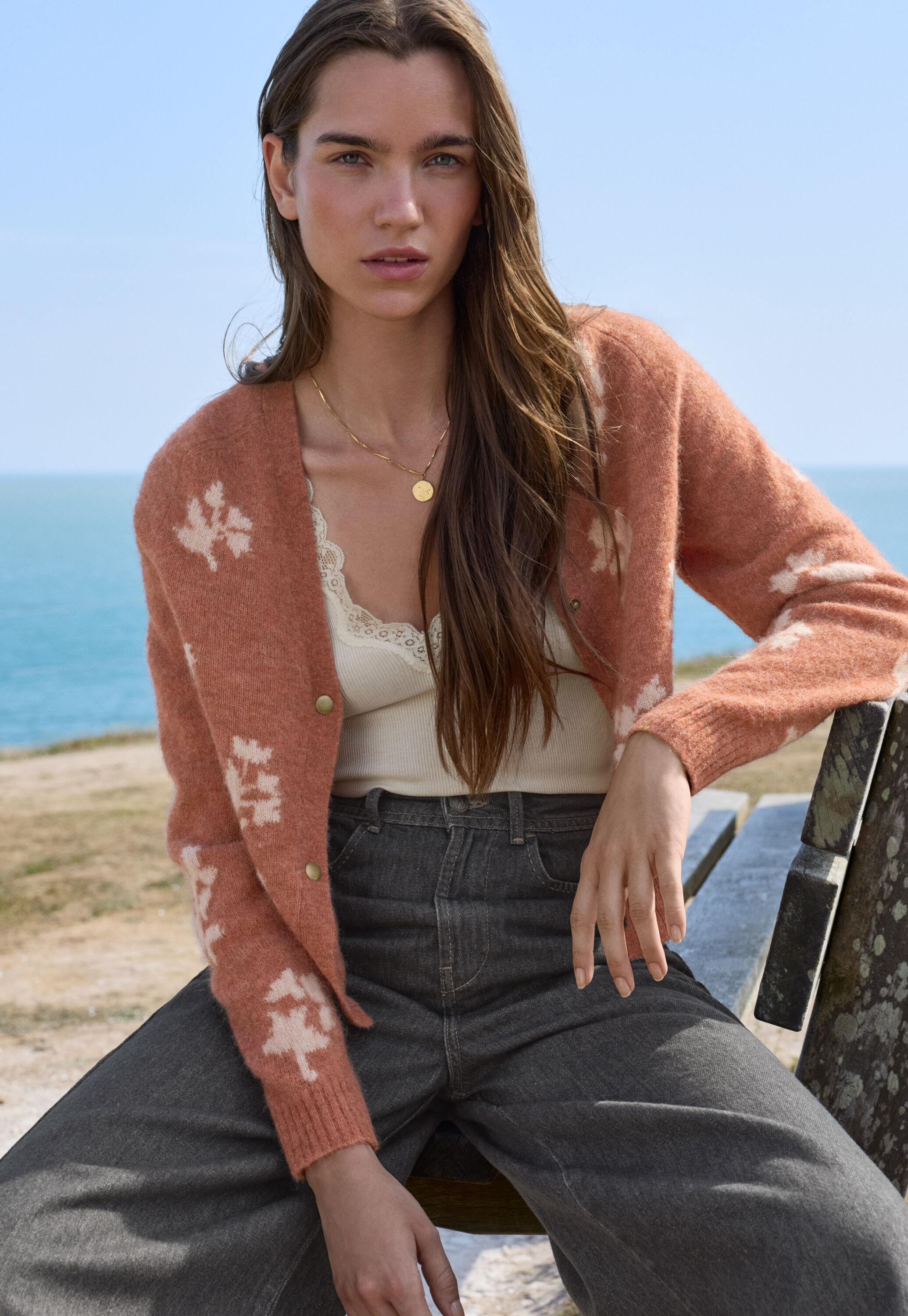 A-Line denim skirt
