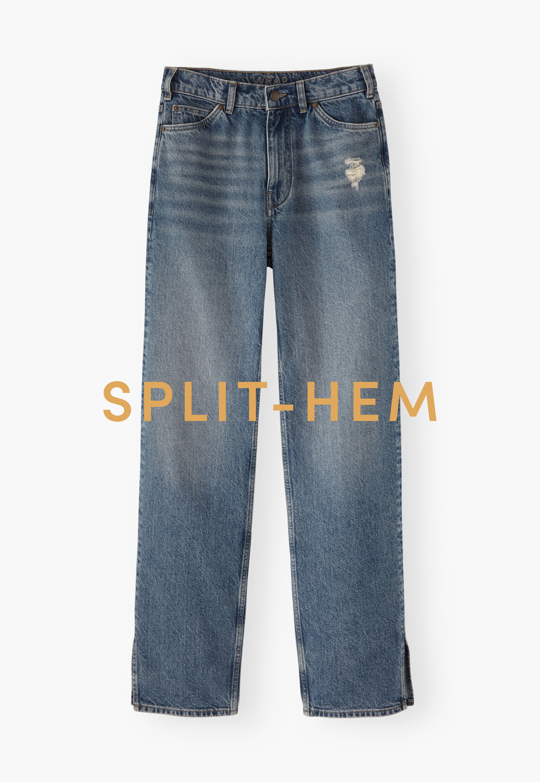 Split-hem jeans