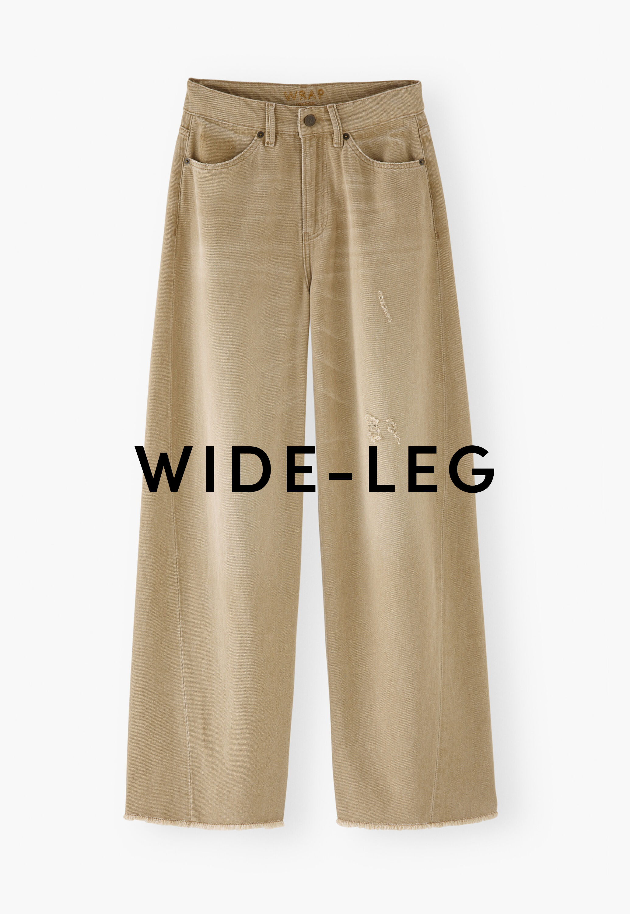 Mid-rise wide-leg jeans