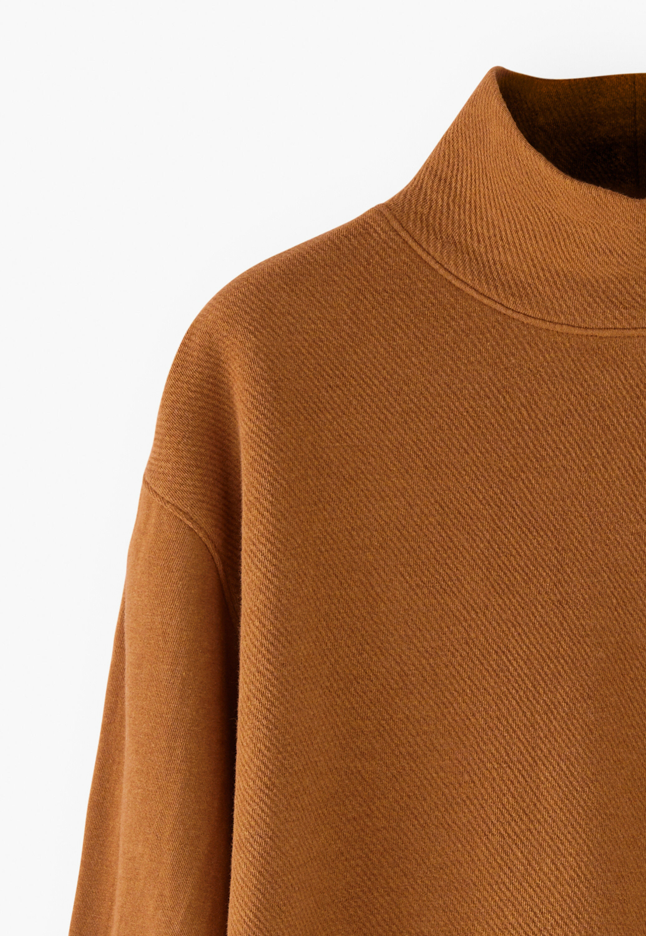 High-neck sweatshirt, Copper, large
