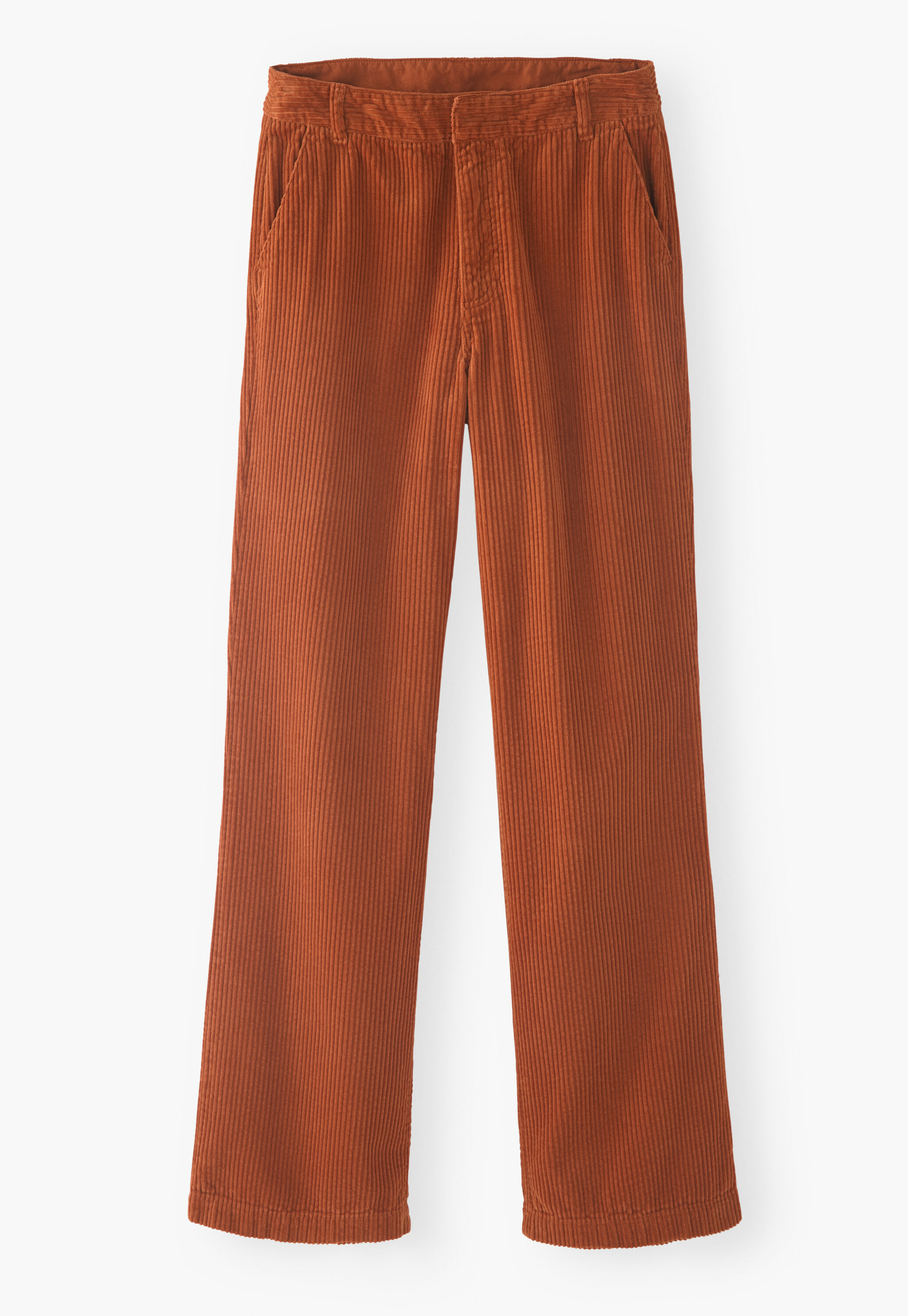 Straight-leg cord trousers