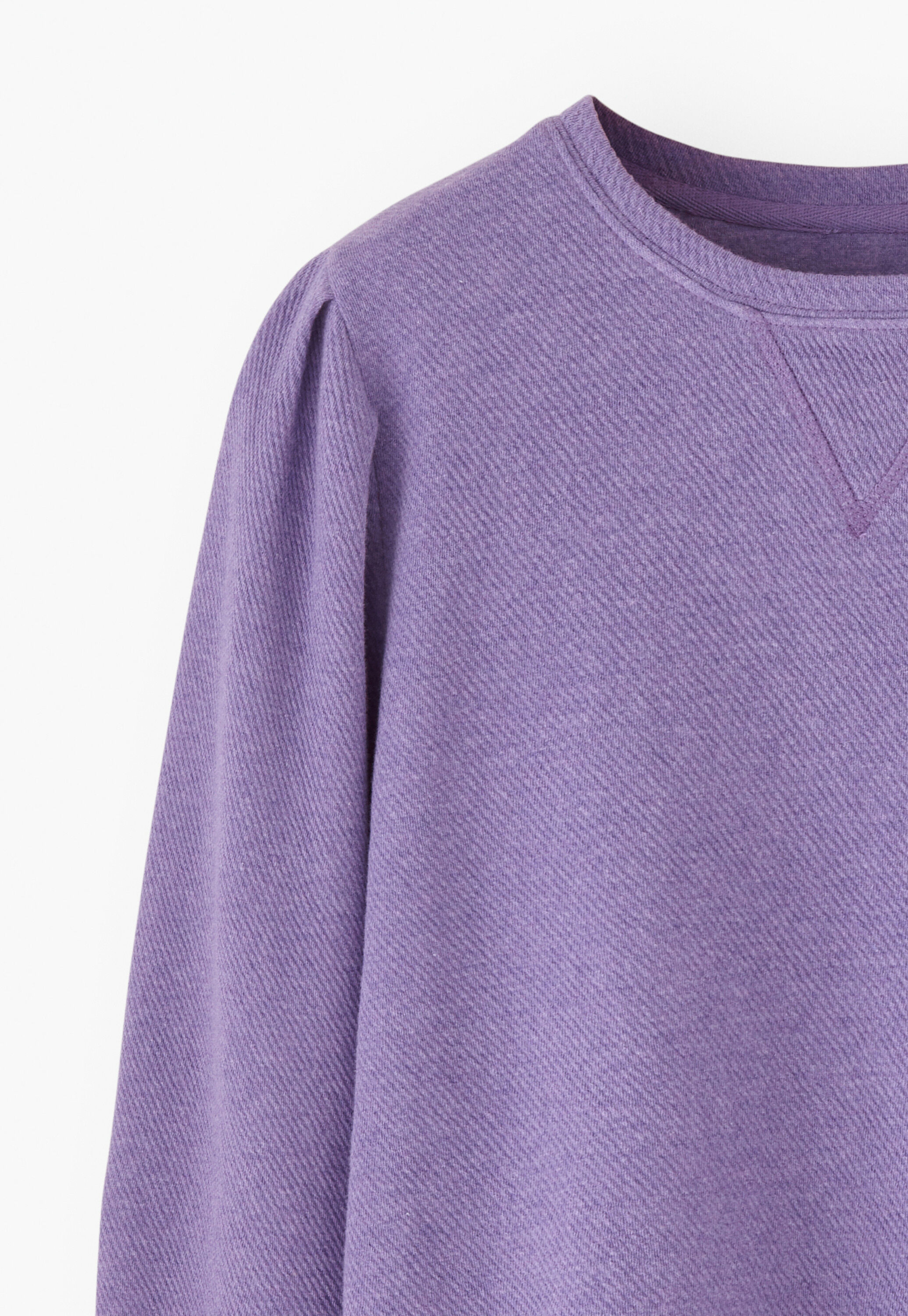 Pleat-sleeve sweatshirt